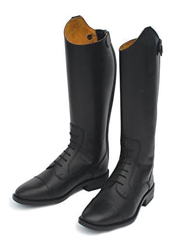 Image of Rhinegold Unisex Kids Rhinegold Childrens Berlin Boot-5(38) Long Leather Riding Boot, Black, 5 EU38 UK