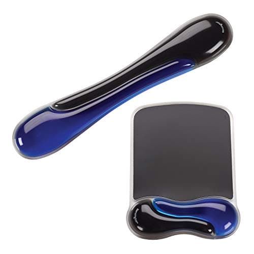 Image of Kensington Duo Gel Mouse & Keyboard Wrist Rest Bundle Set, Ergonomic Keyboard and Mouse Pad With Wrist Support, Cooling Gel, Non-Skid Backing, Blue K52920WW