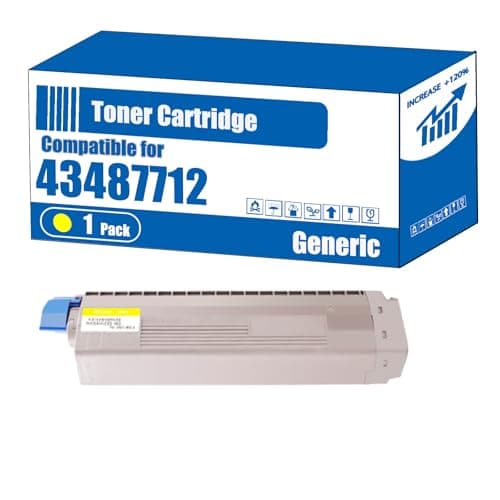 Image of Compatible for Okidata OKI 43487712 43487711 43487710 43487709 Toner Cartridge C8600 C8600dn C8600dtn C8600n C8800dn C8800dtn Printers (1 Pack Yellow)