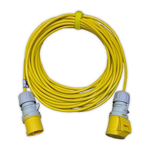Image of Marten 110v 16a Extension Lead 1.5mm Arctic Yellow (2m)