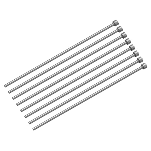 Image of sourcing map Straight Ejector Pins, 3mm(0.12") Dia. 65Mn Steel Round Tip Punch 150mm(5.91") Long for Mechanical Maintenance 8Pcs