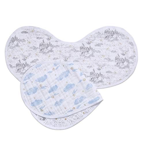 Image of aden + anais Burpy Baby Bib, 100% Cotton Muslin, 4 Layer Multi Use Burping Cloth, Super Soft & Absorbent Burp Rag for Infants, Newborns and Toddlers, 2 Pack, Harry Potter iconic