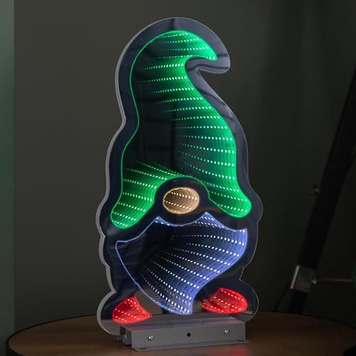 Image of Samuel ALEXANDER 40cm Infinity Gonk with Hat on Metal Base with Green, White and Red LEDs