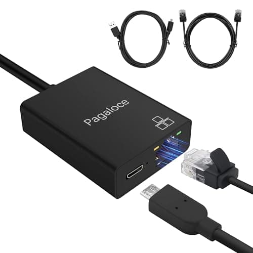 Image of Ethernet Adapter for Fire TV Stick, Micro USB to RJ45 Adapter, Compatible with Fire TV Stick Basic/2nd/4k/Lite, Chromecast 1/2/3/Ultra/Audio, with Micro USB Power Cable & Ethernet Cable, 100Mbps