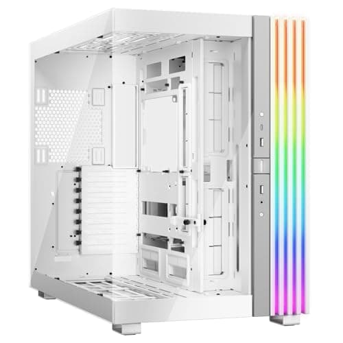 Image of be quiet! Light Base 900 DX White PC Case, Stunning Panoramic View, Show Case, Dual Chamber Design, Solid ARGB LED Strip, Inverted and Horizontal Usable, E-ATX Motherboard Compatible