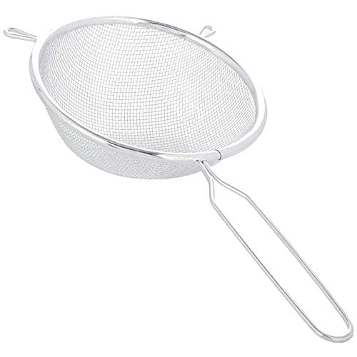 Image of Chef Aid 18cm Long Handled Metal Sieve, Kitchen Essential Tool and Ideal for Straining, draining, Washing and Wide Range of Foods, with a fine mesh for Ease of use