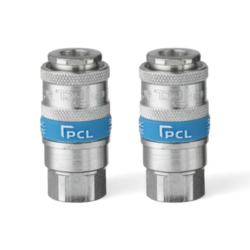 Image of x2 Genuine PCL Air Line Airflow Female Coupling 1/4 BSP Fitting Connector