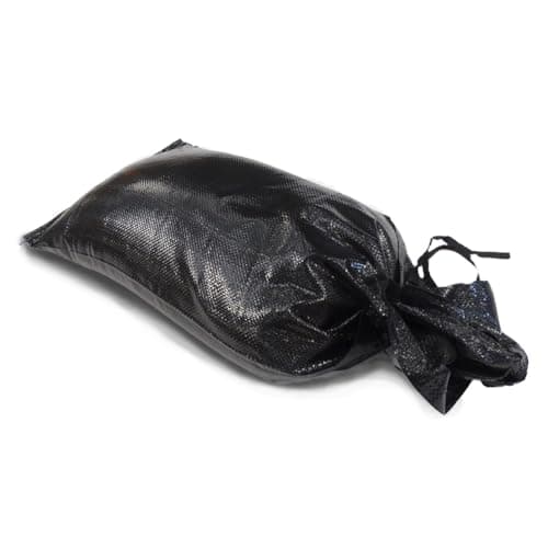 Image of sackmaker FLOOD DEFENCE Heavy Duty Sandbags - White, Black & Yellow - UV Protected - Unfilled - Industrial Grade with Sunlight Protection (40, Black)