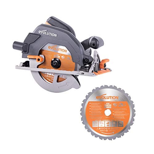 Image of Evolution Power Tools R185CCS Multi-Material Circular Saw, 185 mm, (110 V) with Additional R185TCT-20T Blade
