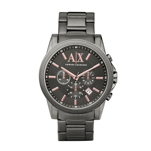 Image of Armani Exchange Watch For Men, Chronograph Movement and 45mm Case Size with Stainless steel, Leather or Silicone strap
