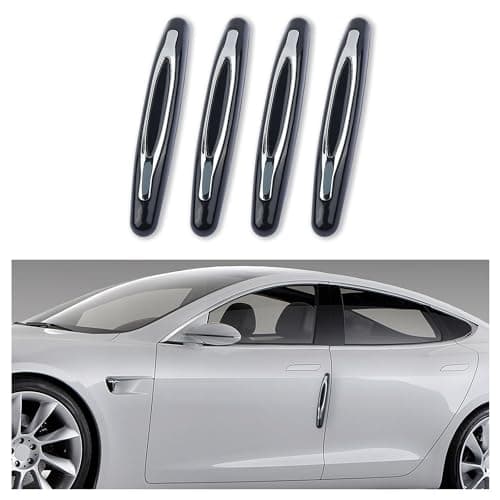Image of 4PCS Car Door Edge Guards,Anti-Scratch Car Door Protector Trim Strip with Self Adhesive for Car Decor,Universal Exterior Car Accessories Door Guards for Cars Trucks SUVs (Black)