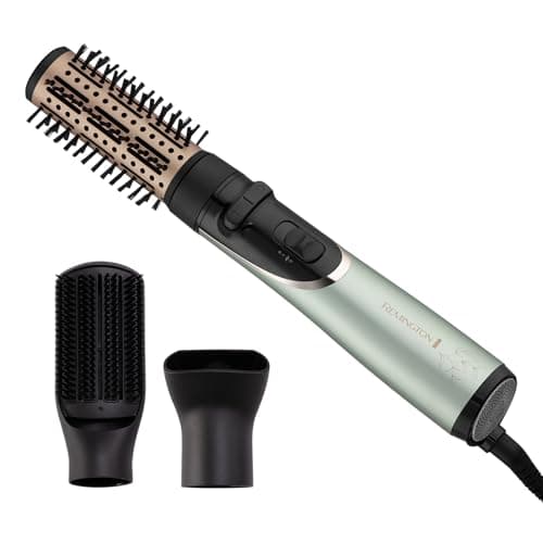 Image of Remington Hot Air Styler, Botanicals Rotating Hot Brush, Round Brush and Paddle Attachment, Micro-Conditioner Infused Bristles, for Long, Mid and Short Hair, Ionic Hairdryer, 3in1 Airstyler