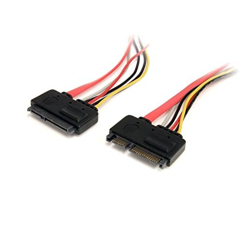 Image of StarTech.com 12in 22 Pin SATA Power and Data Extension Cable - 1ft SATA data power Extension - 12 inch SATA Extension (SATA22PEXT)