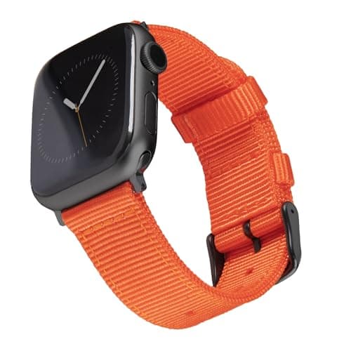 Image of Archer Watch Straps - Premium Nylon Straps for Apple Watch (Orange, Black, 40/41/42mm)
