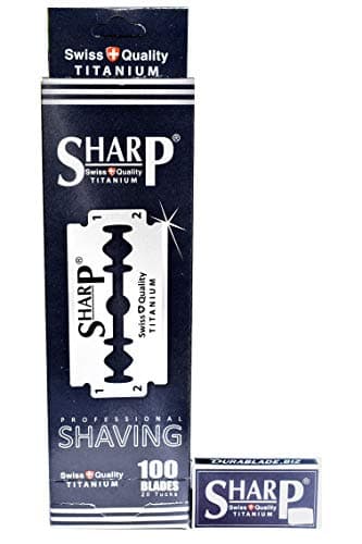 Image of Sharp Titanium Double Edge Razor Blades Pack of 100