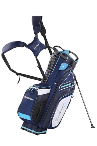 Image of MacGregor Paramount Hybrid 14 Golf Club Stand Carry Trolley Bag, Navy/Sky