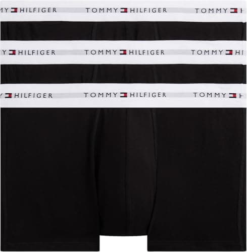 Image of Tommy Hilfiger Men's 3P Trunk Wb UM0UM03890 Trunk, Multi (Black/Black/Black), L