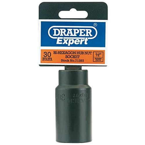 Image of Draper Expert 71393 30 mm 1/2-Inch Square Drive 12-Point Hub Nut Socket