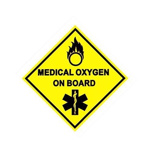Image of Medical Oxygen On Board Window Sticker