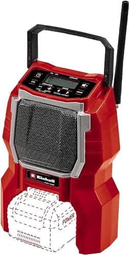 Image of Einhell Cordless Radio 18V Power X-Change, 10W Speaker, Bluetooth, FM/AM Auto Search Function, Illuminated LCD Display Work Radio, Without Battery TC-RA 18 Li BT Solo Site Radio