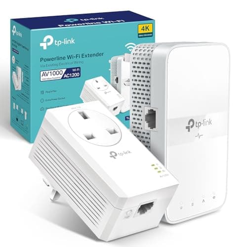 Image of TP-Link TL-WPA7617 KIT AV1000 Powerline Adapter, AC1200 Dual Band WiFi Extender, Gigabit Ethernet, HomePlug AV2, Powerline WiFi Kit, Ethernet Over Power, WiFi Booster for Home