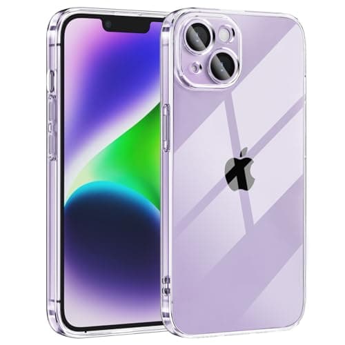 Image of Demark for iPhone 14 Case 6.1-Inch, Shockproof Bumper Phone Cover, Anti-Yellowing Clear Back Compatible with iPhone 14 (Clear)
