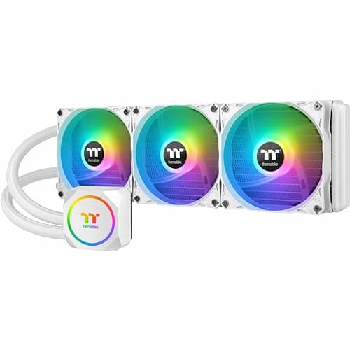 Image of Thermaltake TH360 ARGB Motherboard Sync Snow Edition Intel LGA1700 Ready/AM5/AMD All-in-One Liquid Cooling System 360mm High Efficiency Radiator CPU Cooler CL-W302-PL12SW-B, White