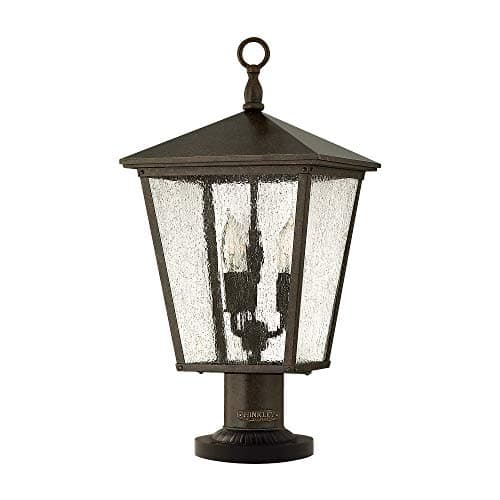 Image of Outdoor IP44-3 Bulb Wall/Ground Pedestal - Regency Bronze - LED E14 60W Bulb - Outside - External - Exterior
