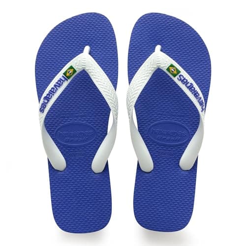 Image of Havaianas - Top Brasil Logo, Comfortable, Durable and Lightweight Flip-Flops, with Non-Slip Sole, Brazilian Flag on the Straps, Adults Unisex,8 UK