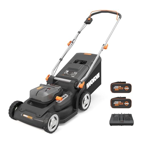 Image of WORX WG745E 40V Brushless Cordless Lawnmower | Up to 650m² | 41cm Deck | IntelliCut | 6-Height Adjust | 2-in-1 Mulch & Collect | 50L Bag | 2x 4.0Ah Batteries Included