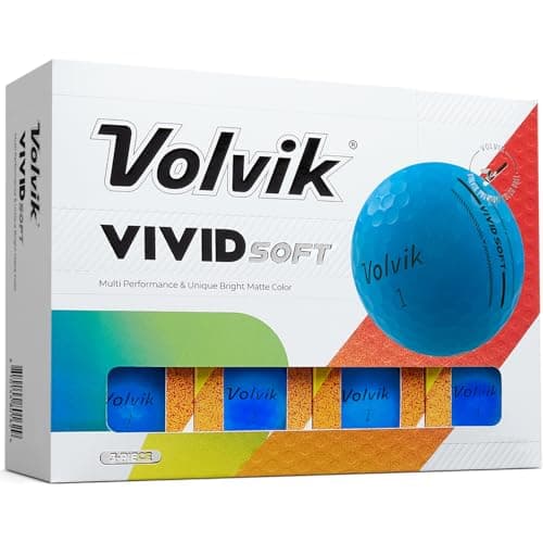 Image of Volvik Vivid Soft Golf Balls (One Dozen) (Blue)