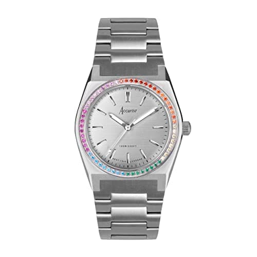 Image of Accurist Ladies Origin 32mm Quartz Watch in Silver with Analogue Display, and Stainless Steel Bracelet 70015