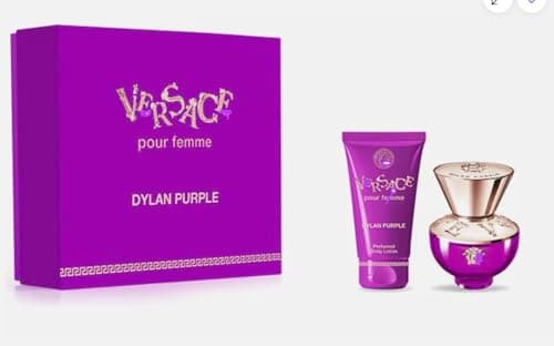 Image of Vrsace Dylan Purple Eau de Parfum 30ml + 50ML BODY LOTION- A floral-fruity fragrance featuring an explosion of sparkling fruits and elegant florals. Gift set of 2