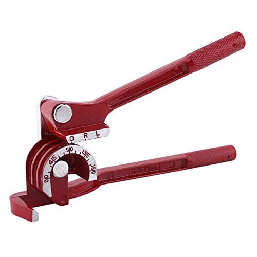 Image of EBTOOLS pipe bender, 15mm pipe bender 3 In 1 180 Degree 1/4" 5/16" 3/8" Aluminum Alloy Tube Bender Heavy Duty Pipe Bending Tool brake pipe bender Bender Size 25.5 x 9cm 10'' x 3.5''
