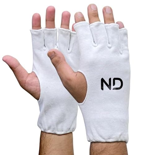 Image of ND Fingerless Cotton Inner Gloves for Cricket – Men & Ladies, Various Sizes, Batting Inner Gloves, Breathable & Comfortable