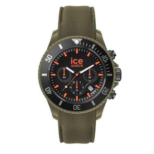 Image of ICE-WATCH - ICE chrono Khaki orange - Men's wristwatch with silicon strap - Chrono - 020884 (Large)