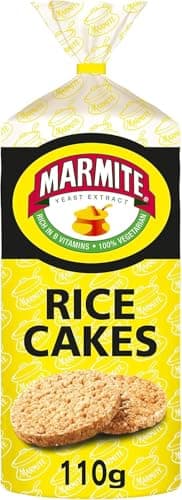 Image of Marmite Rice Cakes 6 x 110g, Low Fat Low Calorie Snacks, Vegetarian