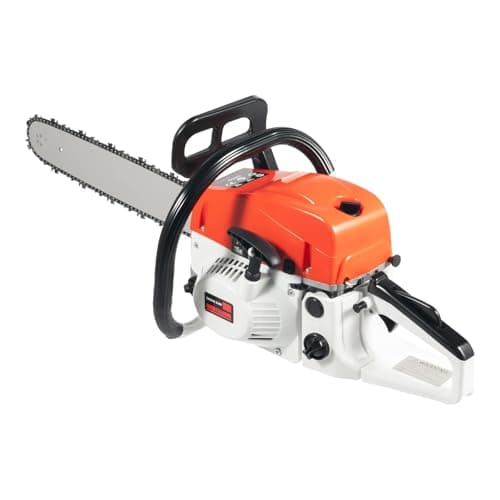 Image of 20" Petrol Chain Saw, 52CC 2-Stroke Gasoline Chainsaw, Gas-Powered Chainsaw 2000W with Quick Start System, Manual Pull-Start Handle, for Tree Cutting, Firewood Preparation, Shrub Pruning