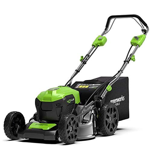 Image of Greenworks GD40LM46SP Self Propelled Cordless Lawnmower with Brushless Motor for Larger Lawns up to 600m², 46cm Cutting Width, 55L Bag WITHOUT 40V Battery and Charger, 3 Year Guarantee
