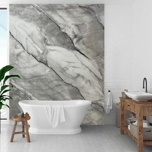 Image of Cabana Marble Shower Panels 1m x 2400mm x 10mm Easy to Install PVC Made Wet Wall Panels
