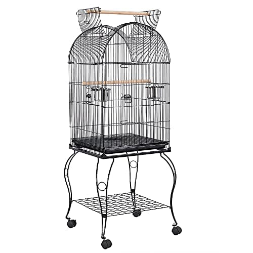 Image of Yaheetech 150cm Parrot Cage Open Top Budgie Cage with Stand Large Bird Cage Cockatiel Bird Cage Aviary for Sun Conure Parakeet Lovebird Finches Canary