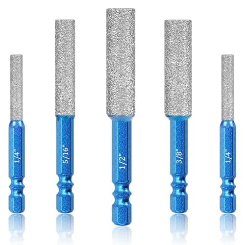 Image of 5pcs Tile Drill Bits Set, Dry Diamond Drill Bit for Porcelain,Granite, Ceramic, Marble Stone, Glass, Hard Materials - 6mm 8mm 10mm 12mm