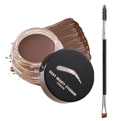 Image of Waterproof Eyebrow Pomade, Long-Lasting & Sweat-Proof Formula, Quick-Drying & Natural Lightweight Finish, Dual-Ended Brush for Effortless Brow Definition, Brown Shade for Natural Brows