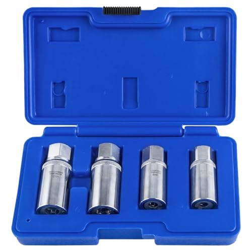 Image of SPEEDWOX Metric Stud Removal Tool 4 Pieces Stud Extractor Set Stud Removal Set Broken Stud Puller Set 6,8,10,12 mm Broken Stud Removal Socket Stud Puller Sockets for Removing Trapped and Broken Bolts