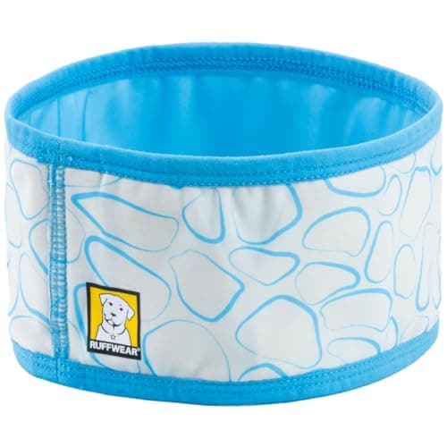 Image of RUFFWEAR Swamp Cooler Neck Gaiter for Dogs, SPF 50+ Washable Reversible Everyday Cooling Dogwear Accessory, Re-Usable Instant Cool Down Device for Hot Weather, Biolumin Blue (Large)