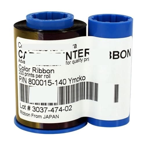 Image of 10pcs 800015-140 YMCKO Color Ribbon 200prints For zebra P300C P310C P400 Card Printer Replacement Parts