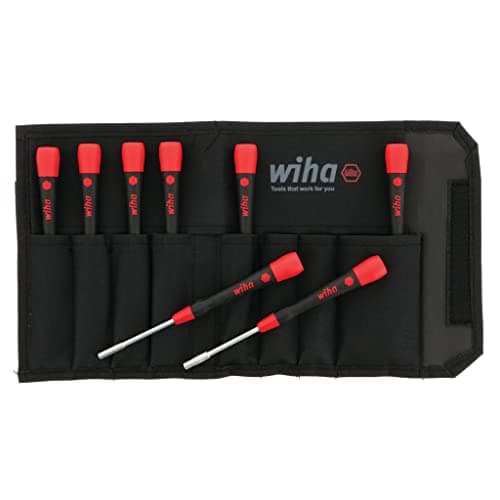 Image of Wiha 26593 Nut Driver Set, Inch with Precision Soft PicoFinish Handle in Pouch, 8 Piece