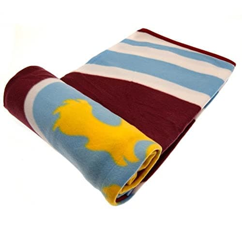 Image of Aston Villa FC Crested Fleece Blanket Throw Pulse Gift Present