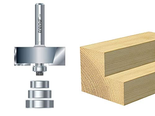 Image of Trend Professional Bearing Guided Rebater Router Cutter, 1/2 Inch Shank, 35mm Cut Diameter, 12.7mm Cut Length, Tungsten Carbide Tipped, 46/39X1/2TC