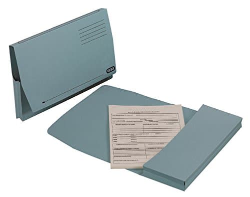 Image of Elba Document Wallet Full Flap 285gsm Capacity 32mm Foolscap Blue Ref 21513 [Pack of 50]